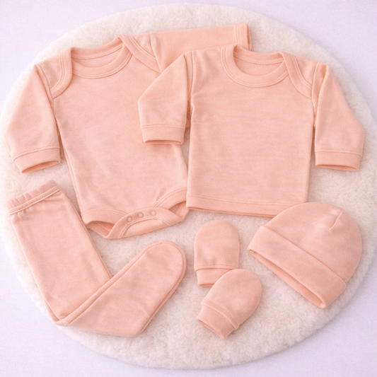 Ajuar Color Entero (6 a 9 Meses) – 100% Algodón Peruano Waki