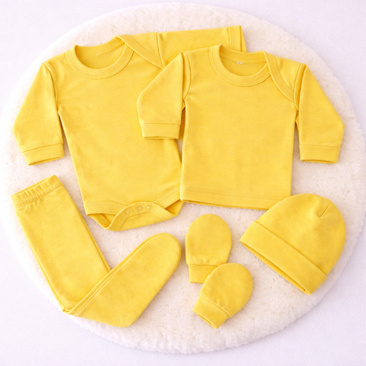 Ajuar Color Entero (3 a 6 Meses) – 100% Algodón Peruano Waki