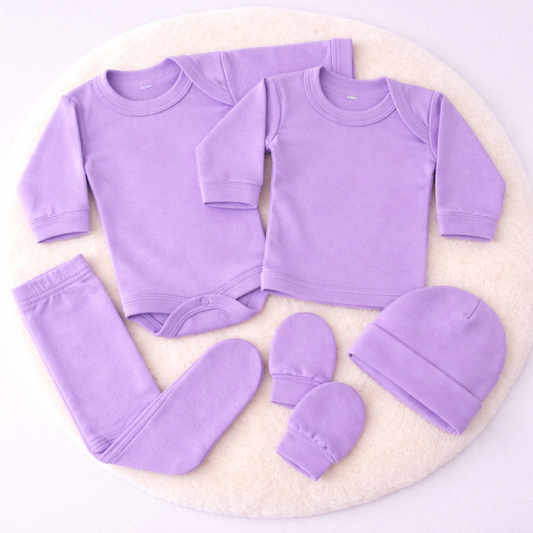 Ajuar Color Entero (3 a 6 Meses) – 100% Algodón Peruano Waki