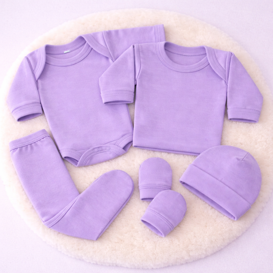 Ajuar Color Entero Talla 0 (Prematuro) – 100% Algodón Waki Premium